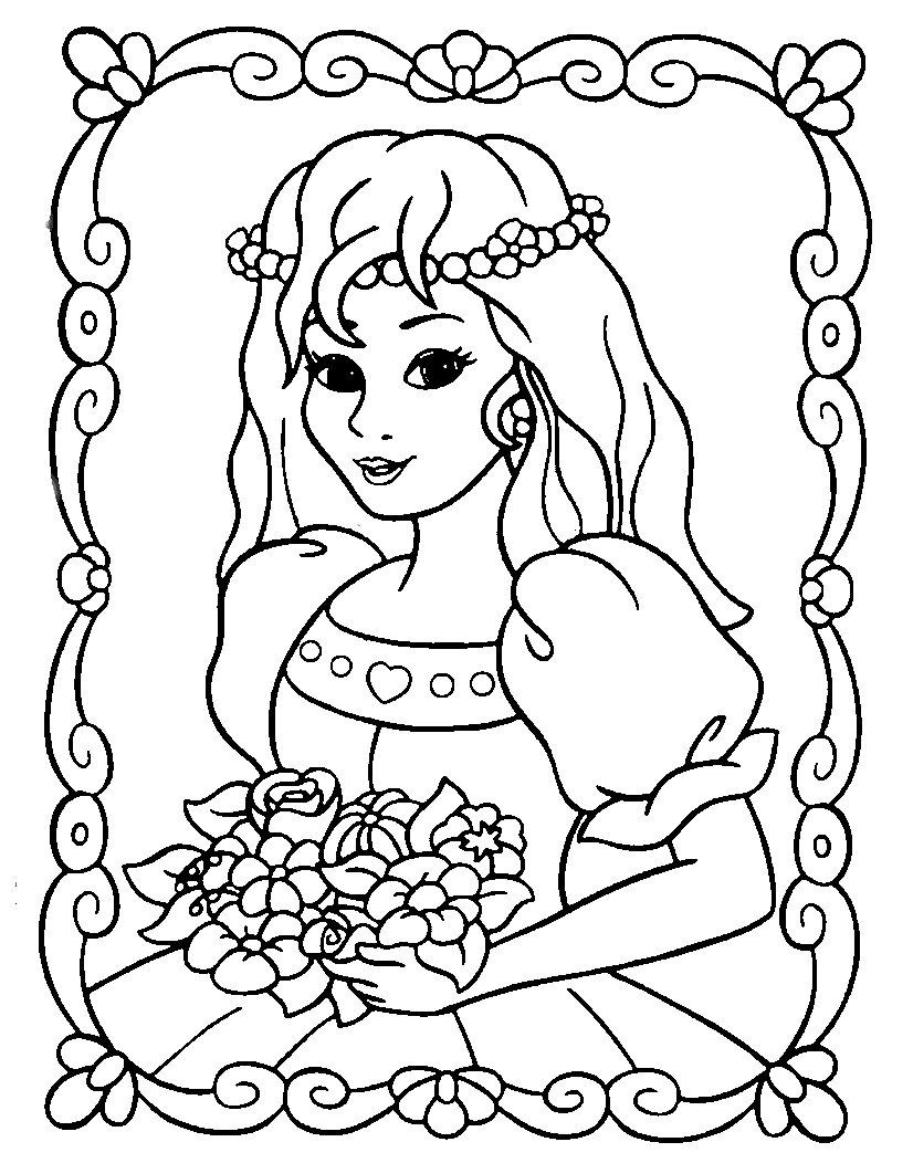 Dibujo de princesas a colores - Imagui