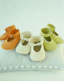 Manualidades con fieltro: Zapatos de Bebé
