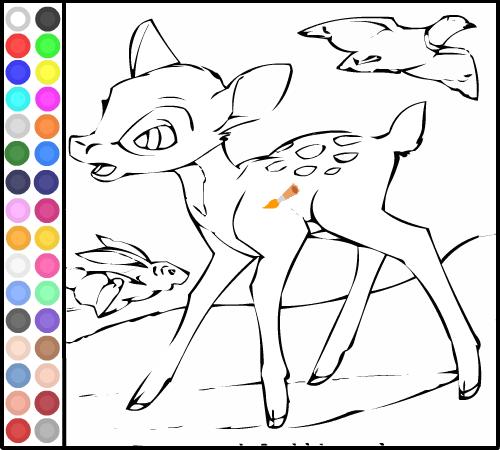 Juegos para pintar de Bambi